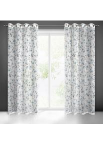 ArtFir Záclona JENNY K | biele kvety 140 x 250 cm