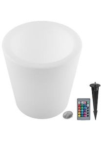 TecTake GmbH tectake Cilindro luminoso Luminous Curve Cooler, LED, con telecomando bianco - 405347