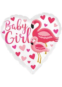 Amscan Baby Girl Flamingo Foil Balloon 45cm