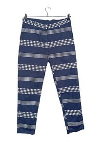 Banned Retro Damen Stoffhose L Blau Retro mit Punkten