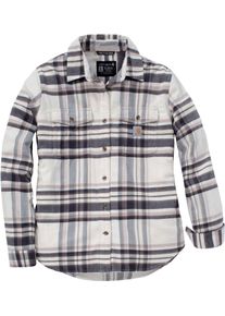 Carhartt Plaid Relaxed-Fit, camisa mulher , cor: Branco/Cinzento/Castanho Claro , tamanho: S