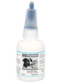 alfavet HexoClean Ohrreiniger für Hunde & Katzen, 50ml Flasche