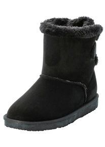 sheego Damen Stiefelette gefüttert mit Pelz-Imitat in schwarz ,Größe 44, Witt, 100% Polyester