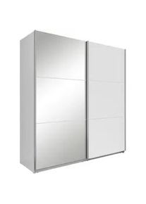 Boxxx Schwebetürenschrank , Weiß , Holzwerkstoff , 2 Fächer , 200x216x64 cm , Schlafzimmer, Komplette Schlafzimmer und Serien, Schlafzimmerserien