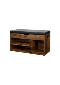 Cipőszekrény paddal VASAGLE barna 80×30×44 cm