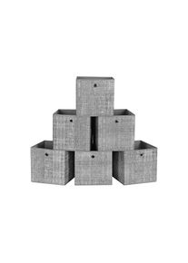 Songmics Tárolódoboz szett 6 db 30×30×30 cm szürke