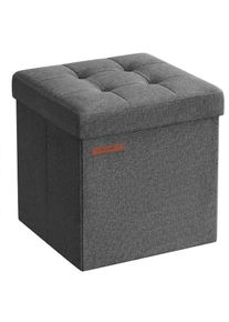 Songmics Taburet 30×30 cm tárolódoboz szürke
