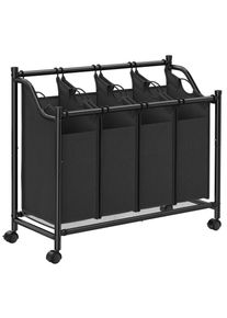 Songmics Szennyestart&oacute; kos&aacute;r 4&times;35 L fekete