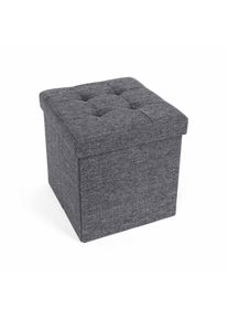 Songmics Összecsukható taburet 38×38×38 cm sötétszürke 40 L