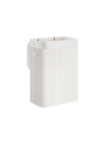 Songmics Bambusz szennyestart&oacute; kos&aacute;r tetővel 72 L 40&times;30&times;60 cm feh&eacute;r