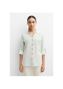 Véro Moda Vero Moda , Hemdbluse »VMBUMPY L/S SHIRT NEW WVN GA NOOS« , Gray Mist Stripes:Snow White , S , S , Bluse von Vero Moda