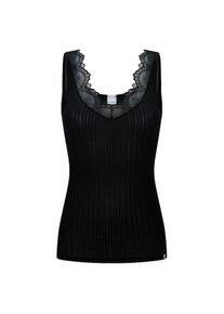 Schiesser, Damen, Unterhemd &raquo;Revival Kollektion&laquo; mit rundem Halsausschnitt mit seidig schimmerndem Einfass, 000-schwarz, 42, 000-schwarz, T-Shirt f&uuml;r 