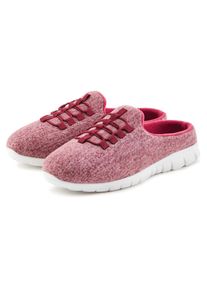 Vivance, Damen, Hausschuh &raquo;Sneaker&laquo; Slipper, Pantoffel, Pantolette, Clog VEGAN, beere, 35, beere, Sneaker zum Reinschl&uuml;pfen in leicht melierter Optik