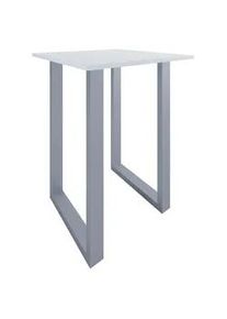 Vcm Bartisch XONA Silber/Weiß ca.80x102x80cm