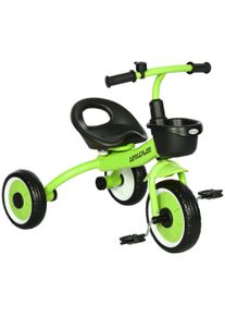 AIYAPLAY Children's Trike, Adjustable Seat Tricycle with Basket and Bell, Suitable for Ages 2-5 Years, Green | Aosom Ireland