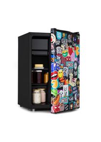 Klarstein Cool Vibe 70+, chladnička, 72 l, 2 police, Stickerbomb style
