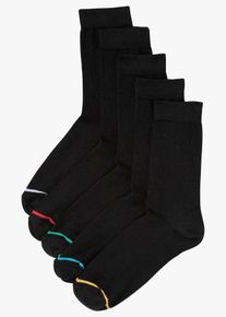 Calzini con cotone biologico (pacco da 5 paia), Nero, Taglia 35-38, bonprix