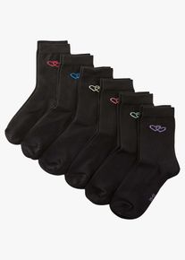 Calzini in cotone biologico (pacco da 6 paia), Nero, Taglia 35-38, bonprix