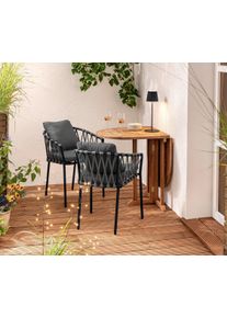 Tchibo - 2 db textilhálós étkezői karosszék - fekete