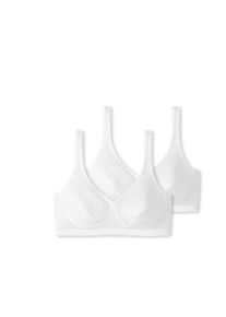 2 Schiesser kosaras bustier melltart&oacute; biopamuttal - nő - m&eacute;ret 75B - feh&eacute;r