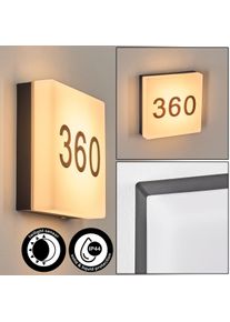 hofstein Sneslev Lampe murale d ́ext&eacute;rieur, Num&eacute;ro de maison lumineux, Applique murale Noir, 1 lumi&egrave;re