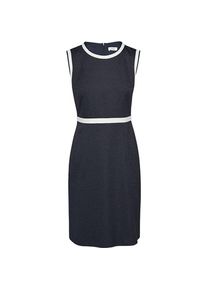 s.Oliver, Damen, Kleider, Kleid Fein gepunktetes Etuikleid mit Kontrast-Detail, Blau, (34)