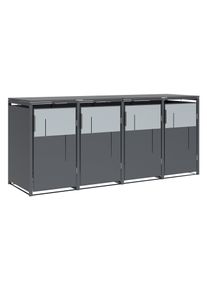 Tchibo - Mülltonnenbox - 265x80x116cm - anthrazit - Stahl / Edelstahl