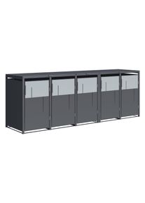 Tchibo - Mülltonnenbox - 330x80x116cm - anthrazit - Stahl / Edelstahl