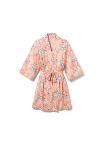 Tchibo - Morgenmantel - Damen - Gr. S - apricot/print