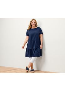 Tchibo - Jerseykleid mit Volant - Damen - Gr. S - dunkelblau