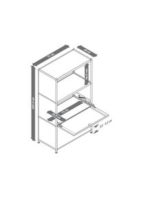Tchibo - Metall-Kommode &raquo;Cn3&laquo; mit 2 versetzbaren Klappenf&auml;chern - 77x40x120,3cm - braun - Stahl / Aluminium / Kunststoff