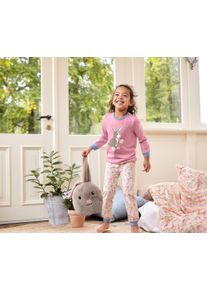Tchibo - Kleinkind-Pyjama - Mädchen - Gr. 122/128 - hellblau/print
