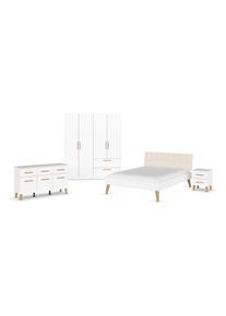 Rauch Schlafzimmer-Set »Skandi« mit Bett - 181x54x210cm - Holz / Holz