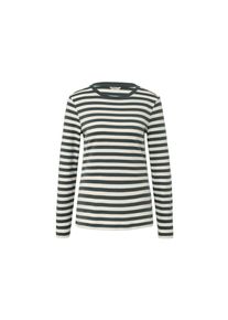 Tchibo - Gestreiftes Langarmshirt - Damen - Gr. XL - dunkelgrün/gestreift