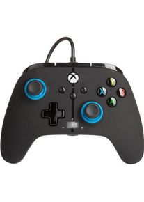 PowerA Controller Wired Blue Hint (Xbox One / Series X / PC) (Xbox Series X, Xbox One X, Xbox One S, Xbox Series S), Gaming Controller, Blau, Schwarz