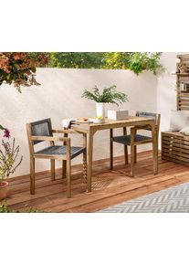 Tchibo - Balkonsichtschutzbank &raquo;Lenja&laquo; mit Stauraumbank - 80x40x170cm - schwarz - Akazienholz / Stahl / Polypropylen