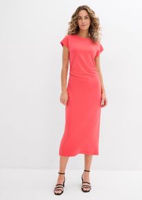 Robe midi en douce viscose m&eacute;lang&eacute;e - fuchsia - taille 46/48 (L) - Viscose - bonprix