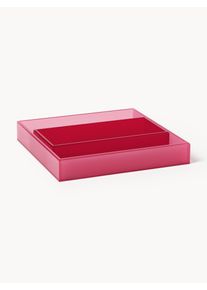 Dekorative Bakker Yuki, Sæt af 2 Rød, Rosa Akrylglas Sæt med forskellige størrelser | Westwing Collection