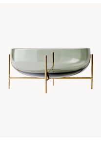 Audo Copenhagen Design Decorative Bowl Échasse, Ø 30 cm Grey Glass Ø 30 x H 14 cm