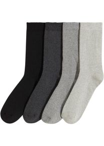 Termofrottésokker med økologisk bomull (4-pack), svart, størrelse 39-42, bonprix