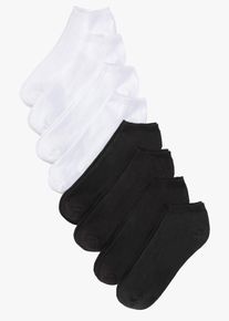 Sneakerssokker med økologisk bomull (8-pack), svart, størrelse 39-42, bonprix