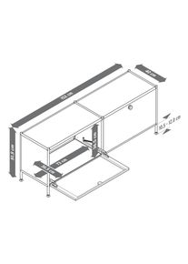 Tchibo - Metalowa szafka typu lowboard &bdquo;Cn3&rdquo; z klapami - kolor: brązowy