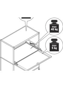 Tchibo - Metalowa szafka &bdquo;Cn3&rdquo; z 2 klapami - kolor: pomarańczowy