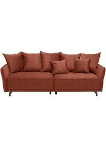 Carryhome Bigsofa , Rostfarben , Textil , Uni , Füllung: Silikon,Silikon , 226x91x103 cm , Stoffauswahl , Wohnzimmer, Sofas & Couches, Sofas, Textilsofas