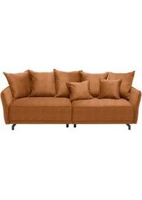 Carryhome Bigsofa , Orange , Textil , Uni , Füllung: Silikon,Silikon , 226x91x103 cm , Stoffauswahl , Wohnzimmer, Sofas & Couches, Sofas, Textilsofas