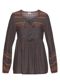 Buffalo, Damer, Tunika, Indigo / Brun / Gr&oslash;n, St&oslash;rrelse 42