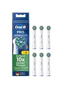 Oral-B, Aufsteckb&uuml;rsten &raquo;Pro CrossAction&laquo; X-f&ouml;rmige Borsten, wei&szlig;, DESIGNED & MADE IN GERMANY - Garantierte Passform mit allen wiederaufladbaren 