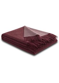 Biederlack, Plaid &raquo;Soft Impression im Doubleface-Look&laquo; Wolle-Kaschmir-Mix, bordeaux-parfait, Kaschmir, Wolle, B/L: 150 cm x 200 cm, bordeaux-parfait