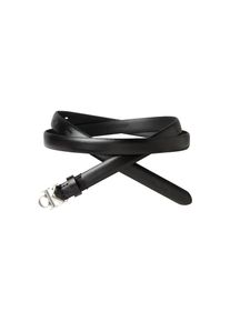 Calvin Klein, Damen, Lederg&uuml;rtel &raquo;CK BUCKLE 15MM FIXED BELT&laquo; Gr&ouml;&szlig;enverstellbar, BLACK / SHINY NICKEL, BLACK / SHINY NICKEL, Lederg&uuml;rtel von Calvin 