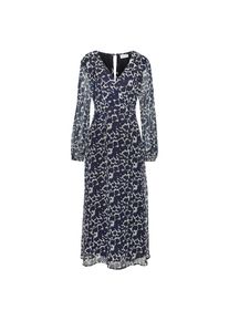 Lascana , Maxikleid mit Bindeband, elegantes Maxikleid aus Chiffon , blau-schwarz-creme bedruckt , N-Gr , 34 -N-Gr , 34 , Chiffonkleid mit...
